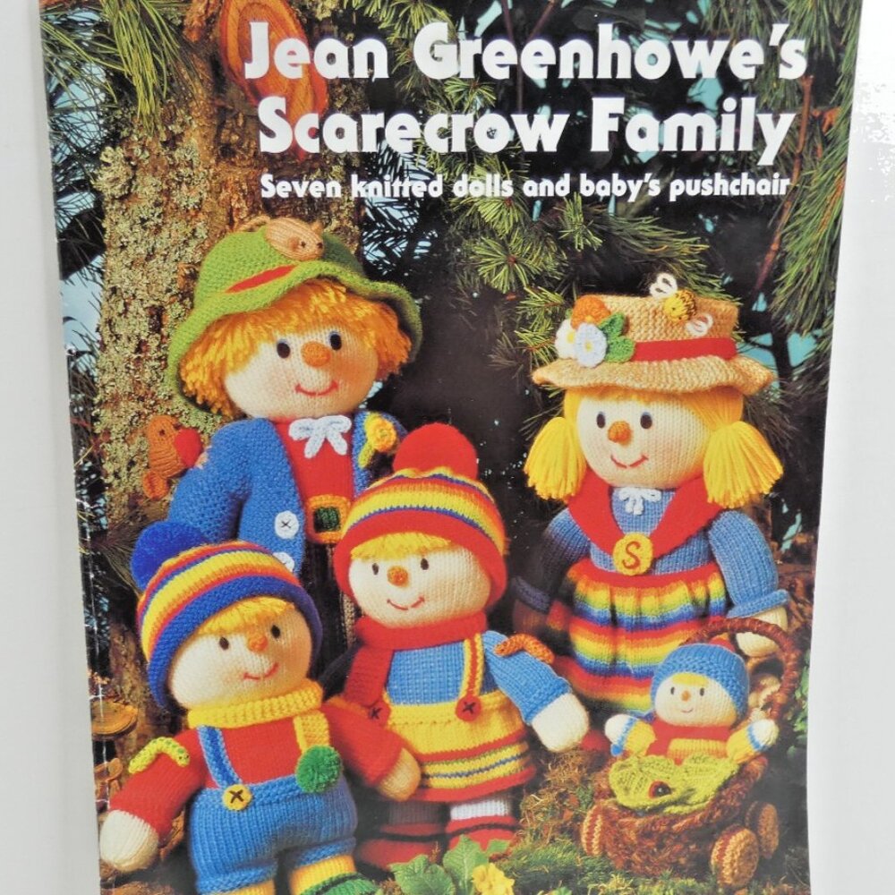 Jean Greenhowe's Knit Dolls Pattern Book Scarecrows Double Knit DIY Vintage 1988